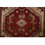 Tapis de couloir rouge traditionnel rétro 3 x 12
