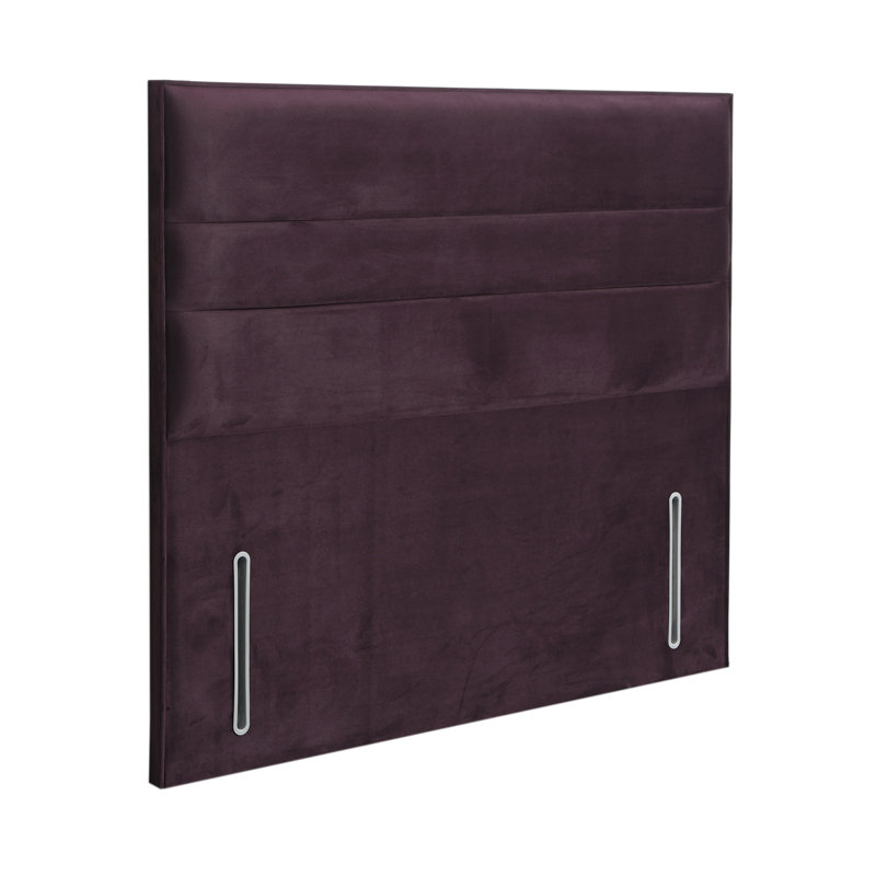 Naples Floor Standing Headboard, Small Double (4'), Plum, Velvet