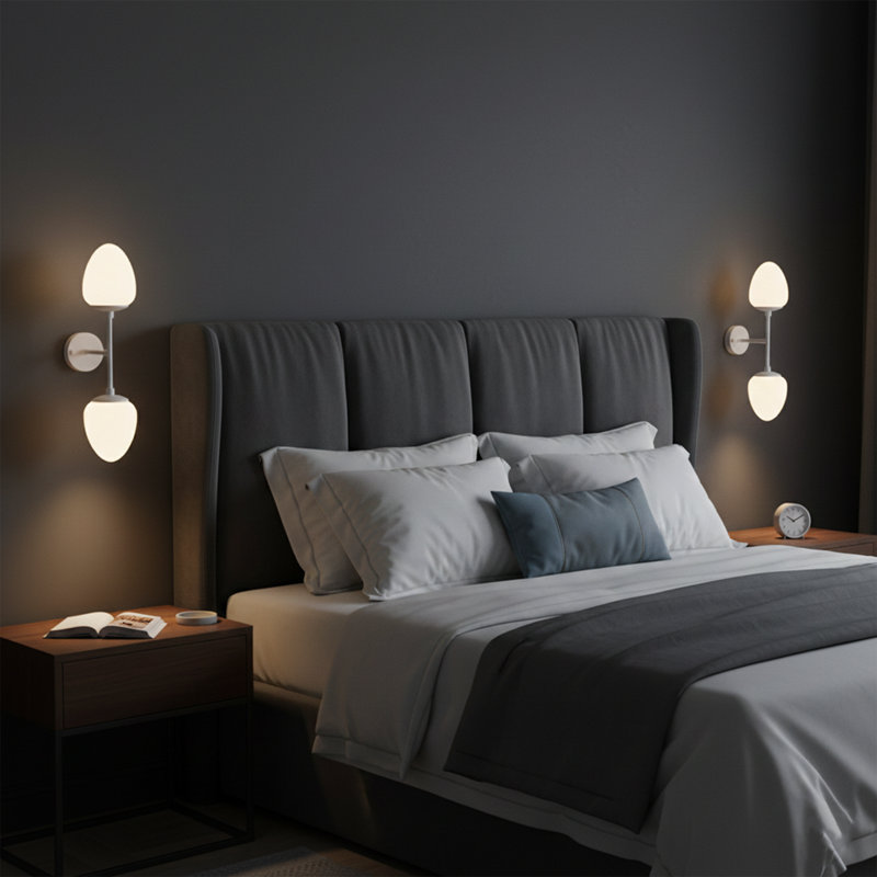Elora 2-Light Armed Sconce, Porcelain