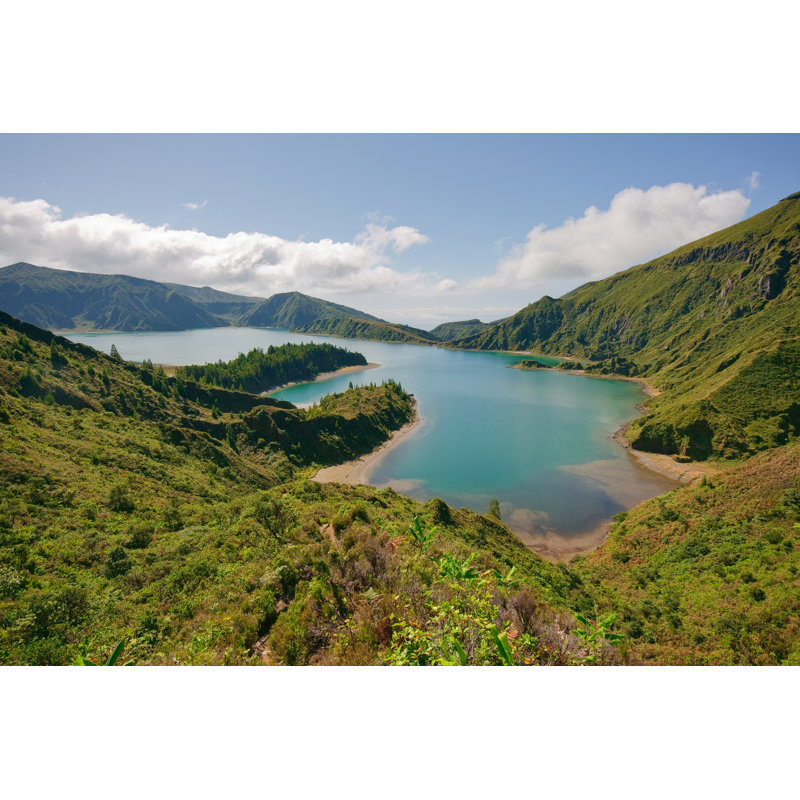 Volcanic Lake 1 Piece Wrapped Canvas Wall Art, 81cm H x 122cm W x 3.8cm D