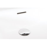 Wave 57.63" x 26.25" x 24.81" Freestanding Solid Surface Soaker Tub