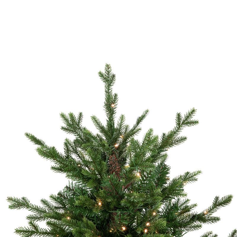 6' Pre-Lit Potted Deluxe Russian Pine Artificial Christmas Tree Warm White LED Lights