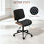 Chaise de bureau Mid-Century sans accoudoirs avec capitonnage à losanges