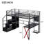 Lit mezzanine en métal avec poste de travail intégré-1843061313-1843061312
