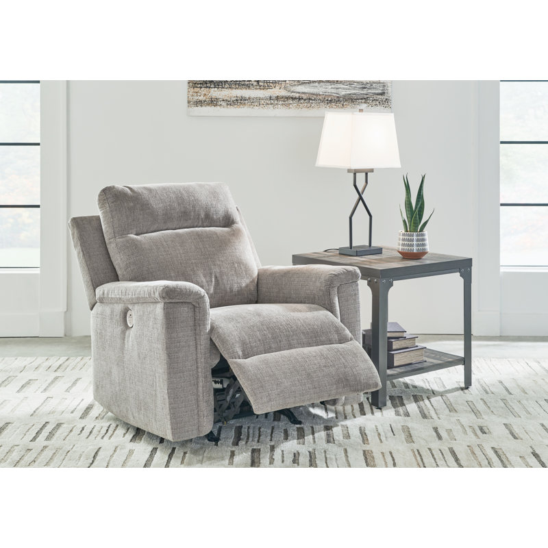 Doux Power Recliner, Light Gray