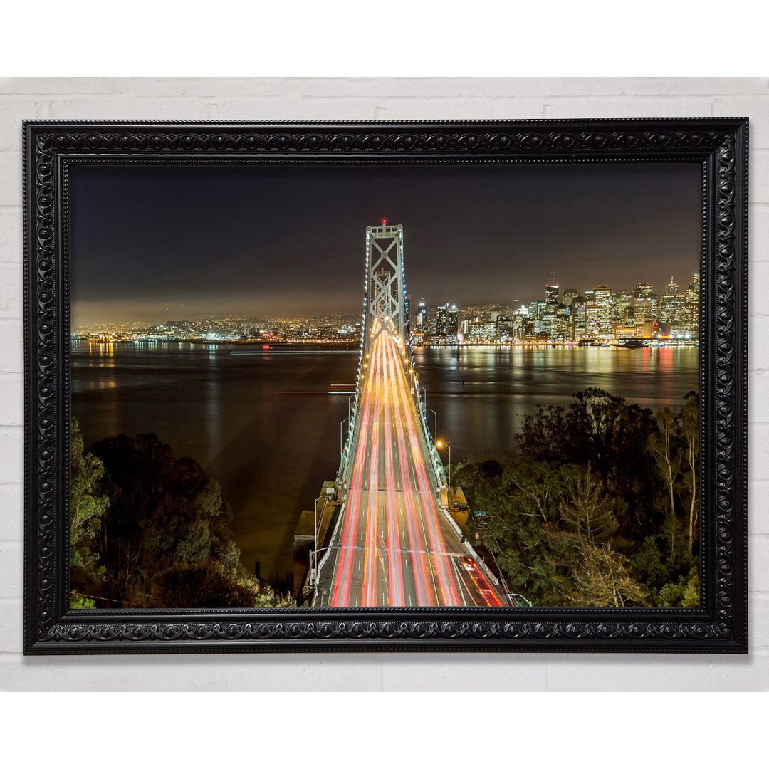 Gerahmtes Wandbild Golden Gate Bridge Speed Of Light