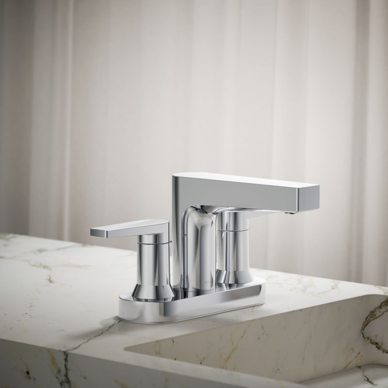 Taut Centerset Bathroom Sink Faucet, Polished Chrome