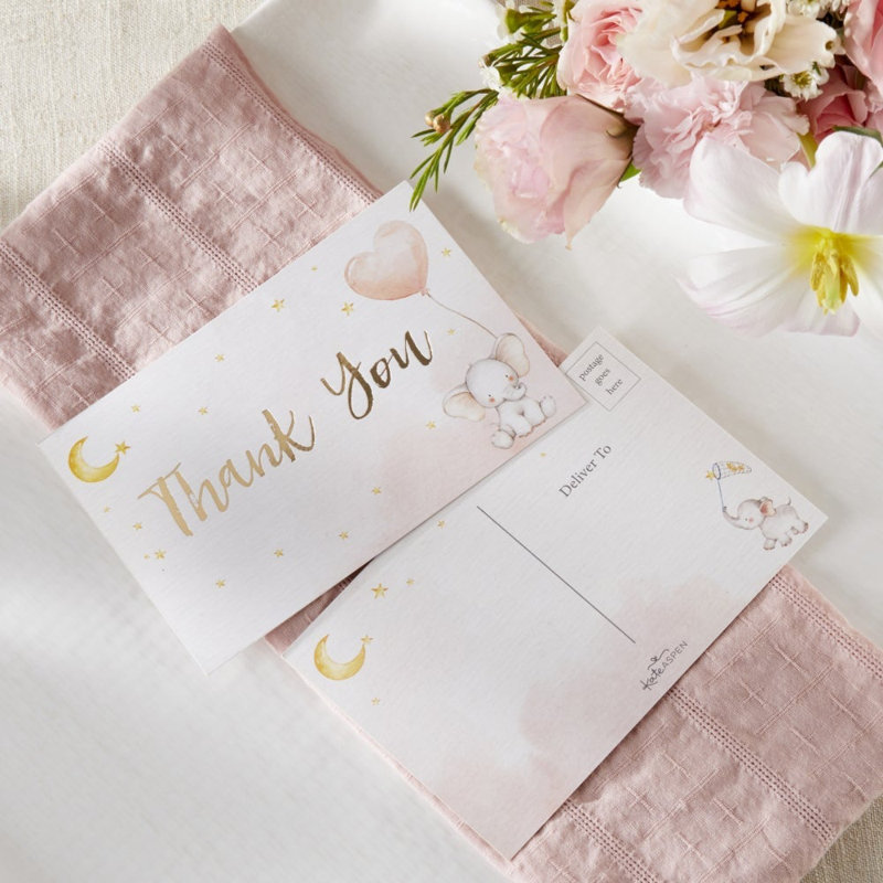 25 cartes de remerciement, Rose