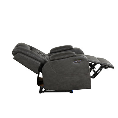 Fauteuil inclinable électrique en similicuir noir Benz