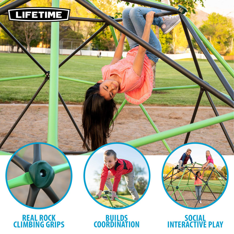 Lifetime Climbing Dome, Green/Black, 167.64cm H x 11cm W x 11cm D