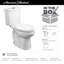 Toilette allongée deux pièces à double chasse American Standard H2Option, hauteur standard, blanc