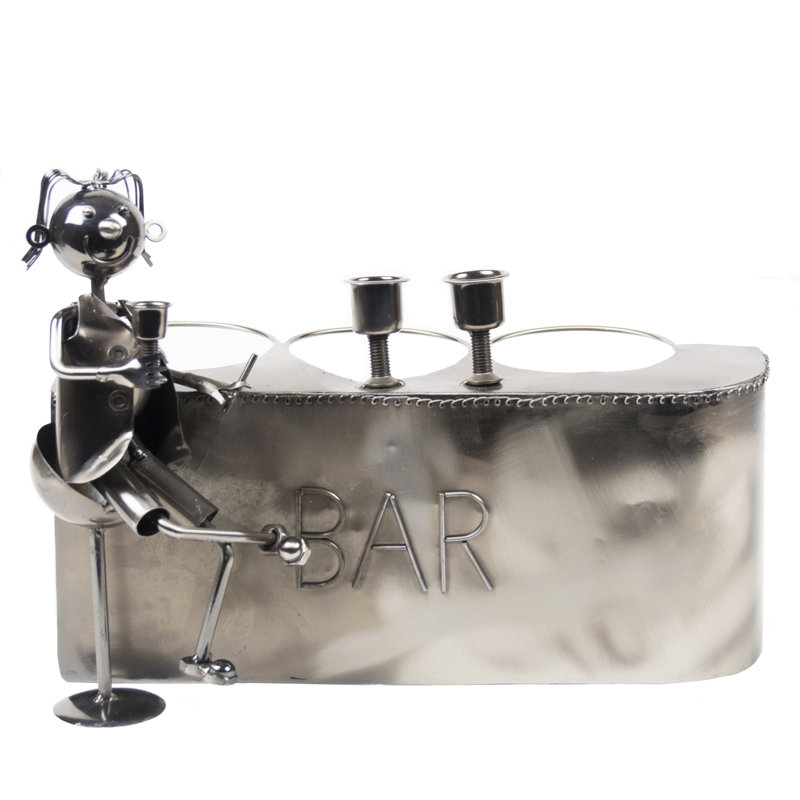 Gallo Tabletop Wine Bottle Rack in Silver