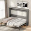 Lit escamotable double avec conception pliable, idéal pour une utilisation peu encombrante et polyvalente, parfait pour les petites chambres et les chambres d'amis