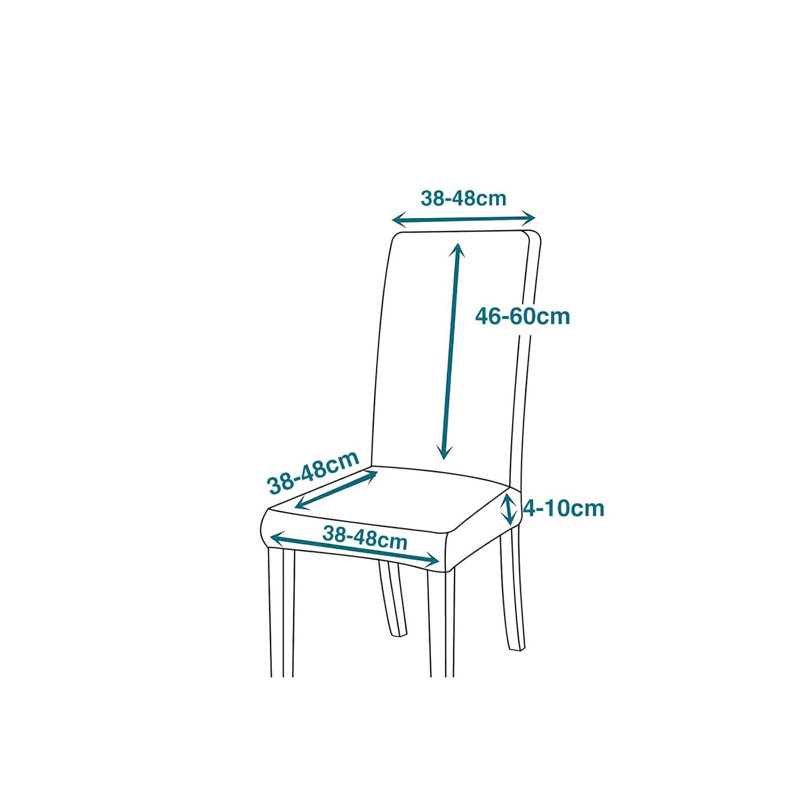Polyester Box Cushion Dining Chair Slipcover