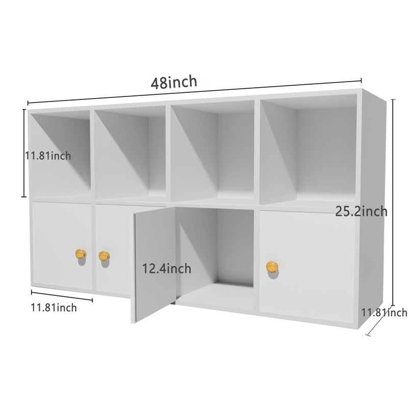 48.03"  Modern TV Stand For Tvs Up To 55", Entertainment Console With Open Shelf And Storage