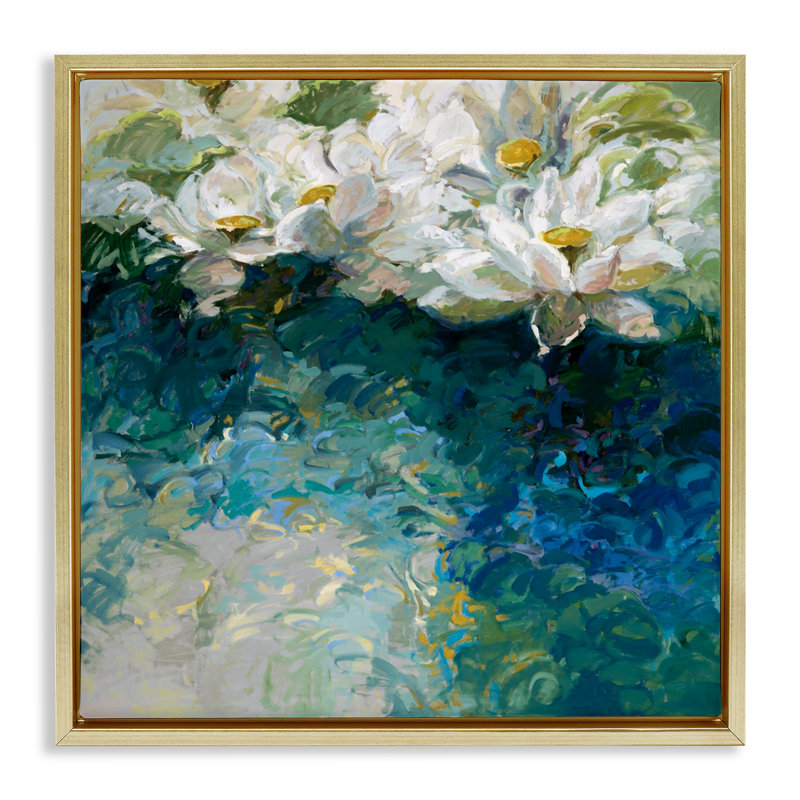 Cadre flottant impressionniste lys au lever du soleil, design par Vicki McMurry, H 18 po x l 18 po