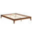 Structure de lit plateforme en bambou sec de 12 pouces avec lattes de bois, sans sommier, facile à assembler.-971519019