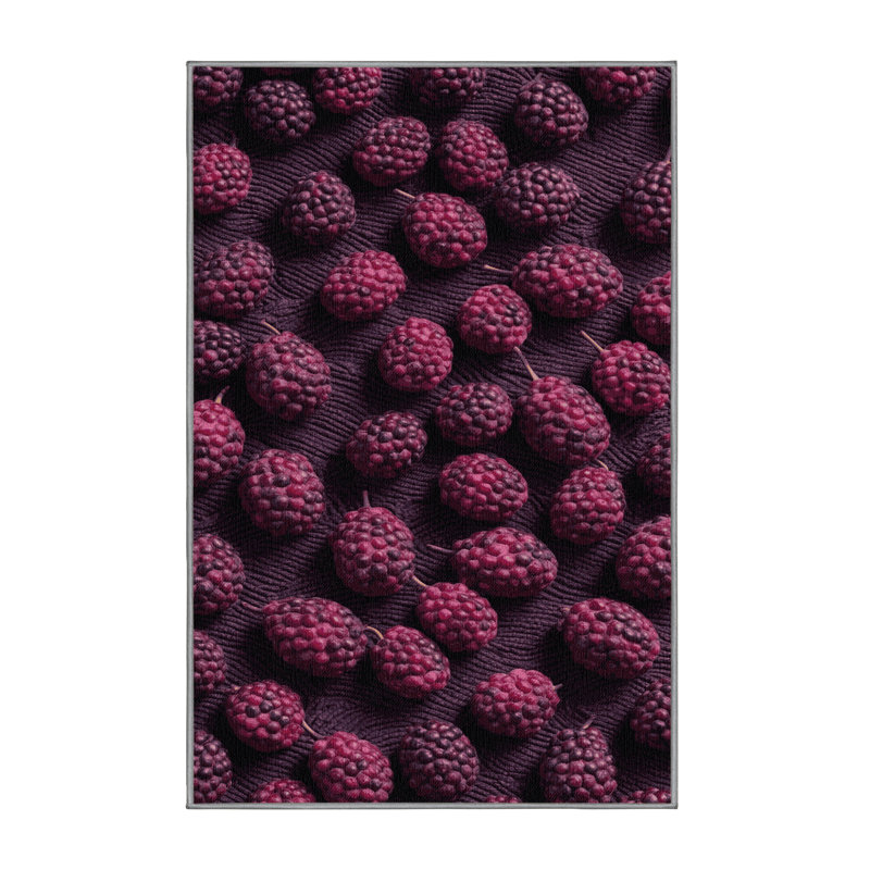  Tapis lavable à baies d'açai, Rectangulaire 2 pi x 3 pi