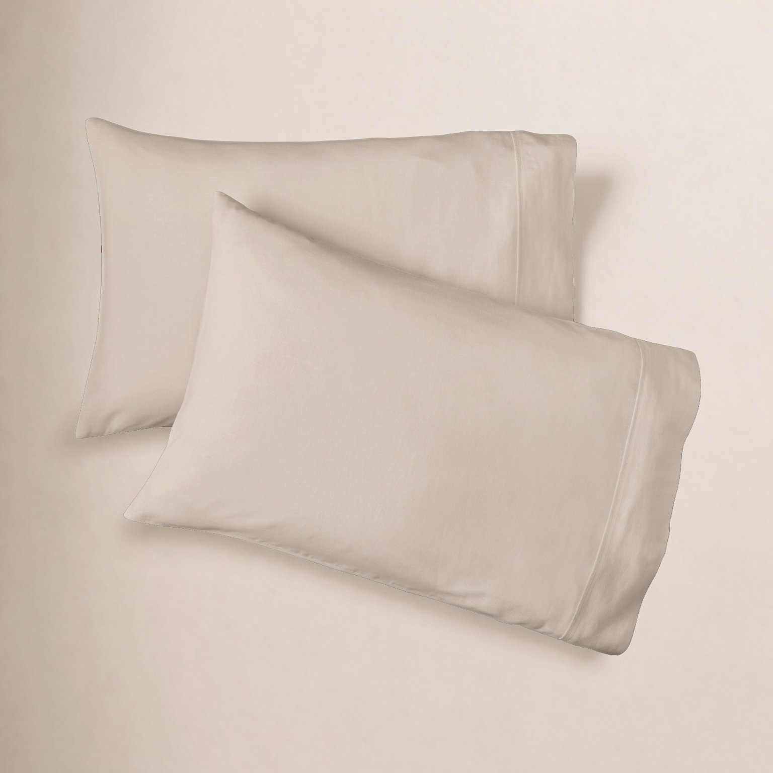 Jeffen Linen Blend Pillowcase Set, King, Ivory