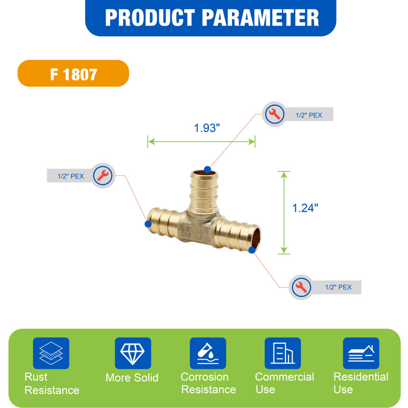 Té 1/2 "à sertir / p1807 pex