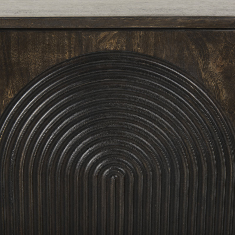 71.75'' W Solid Wood Sideboard, Dark Brown