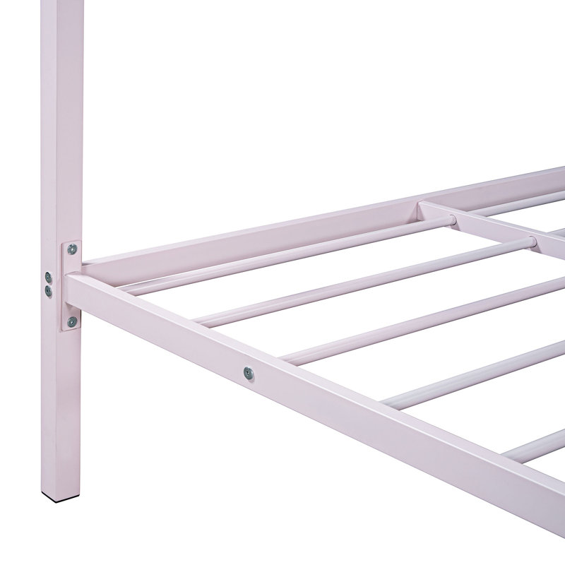 Lit plateforme 62,20 po, Rose, Lit double