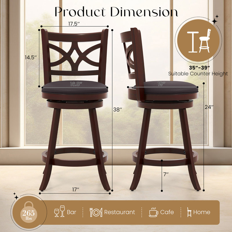 Tabouret de bar et de bar Riol, Tabouret de comptoir (siège d’une hauteur de 24