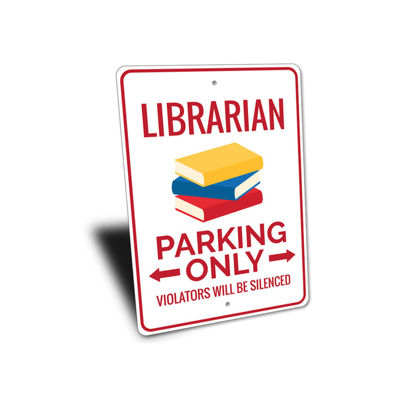 Enseigne Librarian, H 14 po x l 10 po x P 0,04 po