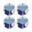 Menorah Vegan Leather Round Coasters