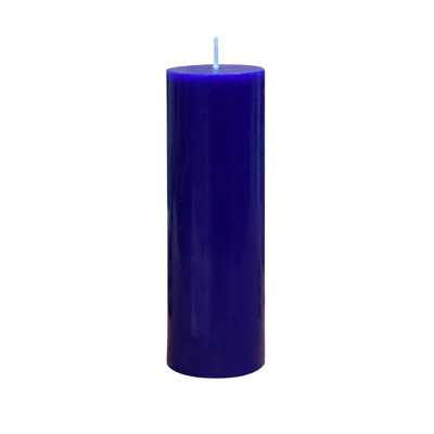 6 Inch Blue Pillar Candle