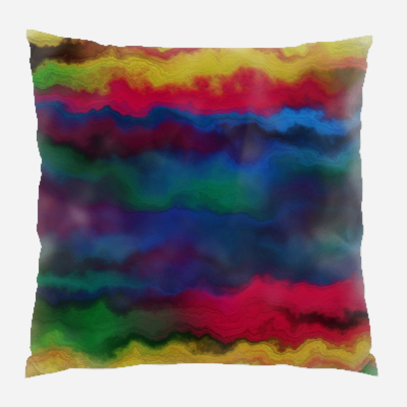 Coussin watercolour Ridenhour, Microsuède, Intérieur