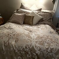 Michael Amini Luxembourg Comforter Set Creme — Grayson Living