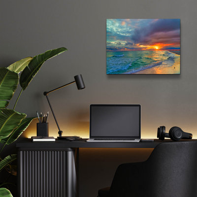 «Colorful Seascape» par Ezra Tanner, art mural en verre acrylique