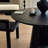 Black Solid Wood Round Dining Table-1418485918