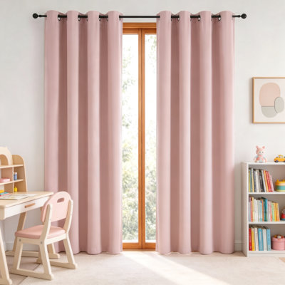 Rideaux occultants Blush 84 pouces, 2 panneaux, isolant thermique, à œillets