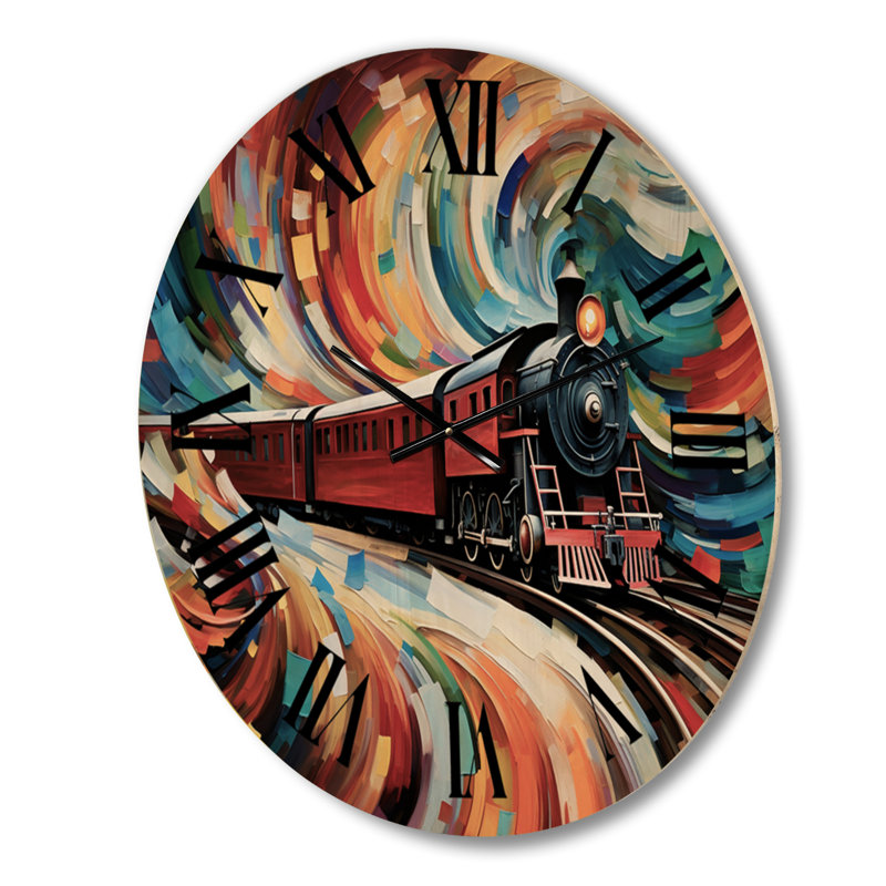 Horloge murale en bois massif Nerik, Grand