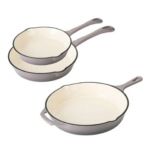 Aramco Imports 3 Piece Cast Iron Non Stick Cookware Set (Set of 3)