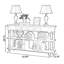 Console rectangulaire en bois massif noyer-1894263193