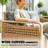 Outdoor Patio Couch with Wide and Deep Seat, 3 Seater Wicker Outdoor Sofa with Wide Metal Armrests, Outdoor Patio Furniture Couch with Cushions for Porch, Garden, Backyard, Gray-1021750595
