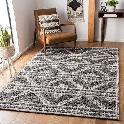 Tapis géométrique touffeté à la main Contreras