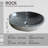 B.o.i 18'' Gray Stone Oval Bathroom Sink
