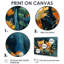 «Nursery Orange Green Summer Tiger Meadows II - Tiger», reproduction d'art murale-32278985-32278990