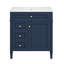 Meuble-lavabo simple 30 po avec lavabo supérieur, 2 tiroirs et tiroir escamotable-655350028