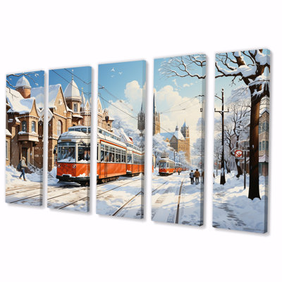 Toronto City In Winter II - Toronto, art mural 5 pièces