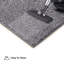 Ensemble de tapis intérieur / extérieur en polyester touffeté à la machine de couleur unie Gris-1037656246