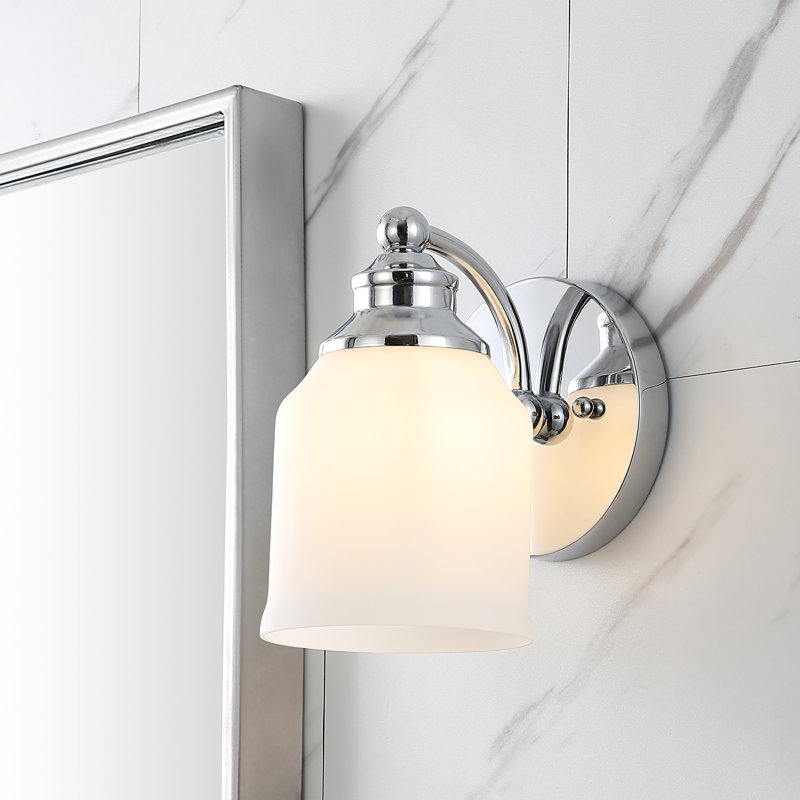 Éclairage pour meuble-lavabo à DEL Lauder Farmhouse, Une lumière, Chrome chrome