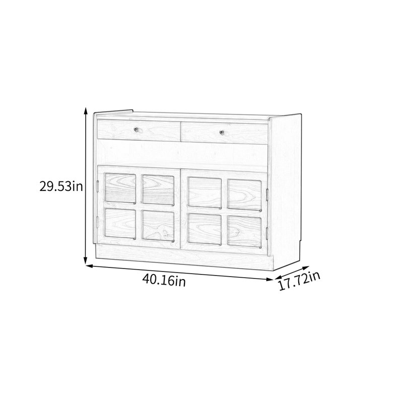 Elegant Storage Cabinet with Retro Handles