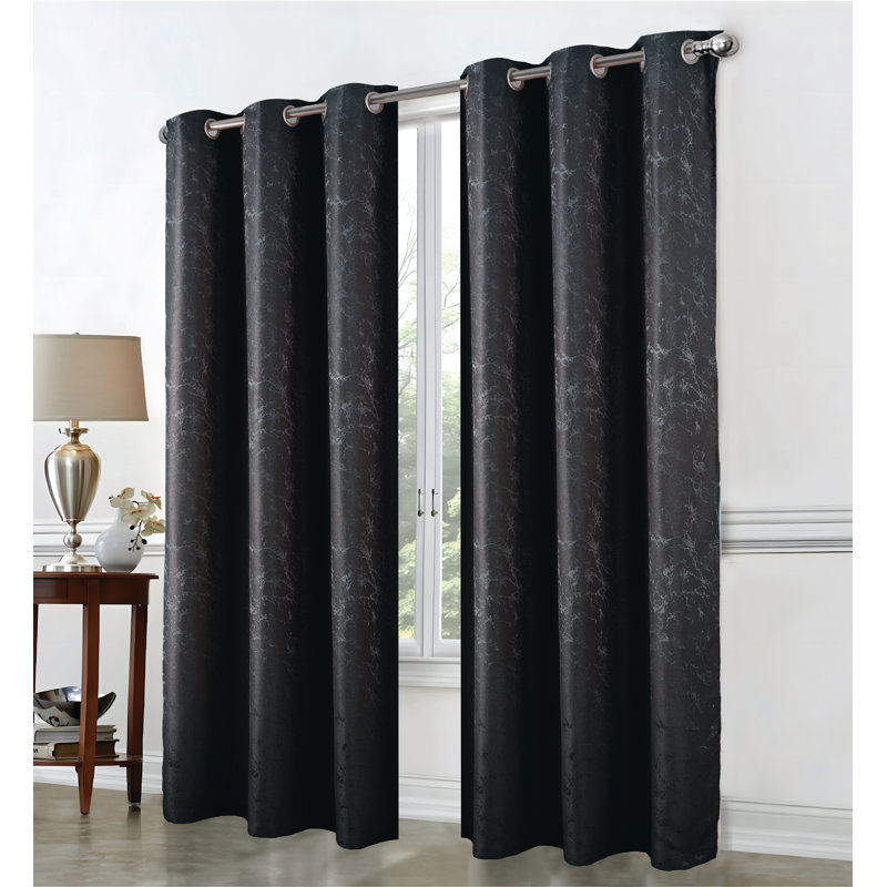 Ensemble de rideau Cosmo Shimmer, Noir