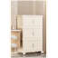 Armoire de rangement pliante crémeuse de côté 19,69 po, 3 niveaux, 19,69 po x 11,81 po x 31,1 po, bacs de rangement pliables avec porte magnétique, armoire de rangement en plastique avec roues