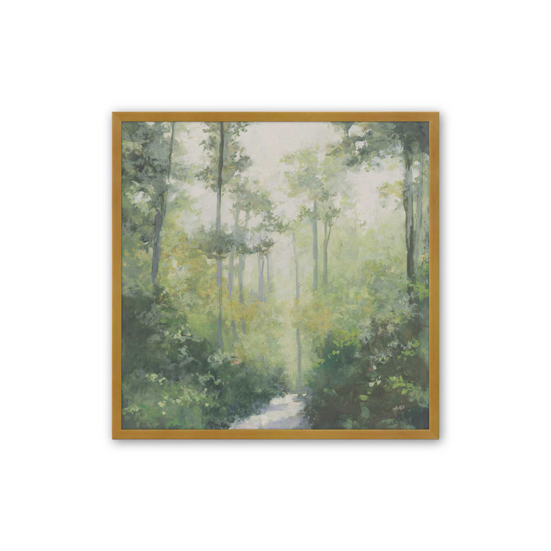 «Forest Contemplation» par Julia Purinton, reproduction d'art, H 12 po x l 12 po, Doré